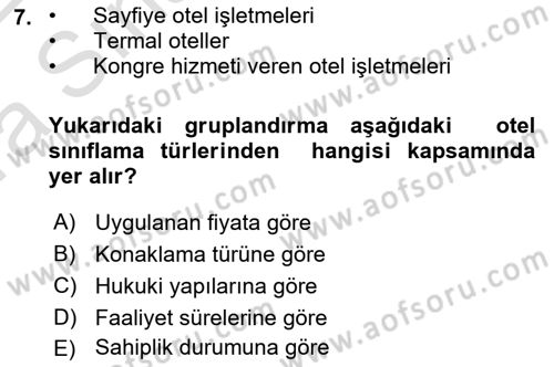 Hizmet Tasarımı Dersi Ara Sınavı Deneme Sınav Soruları 7. Soru