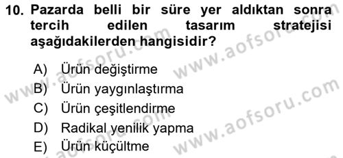 Hizmet Tasarımı Dersi 2021 - 2022 Yılı (Final) Dönem Sonu Sınav Soruları 10. Soru