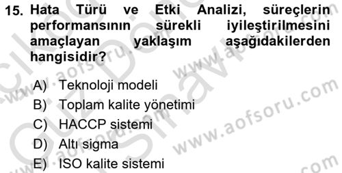 Hizmet Tasarımı Dersi 2021 - 2022 Yılı (Final) Dönem Sonu Sınav Soruları 15. Soru