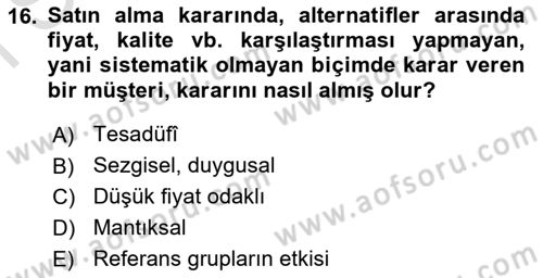 Hizmet Tasarımı Dersi 2021 - 2022 Yılı (Final) Dönem Sonu Sınav Soruları 16. Soru