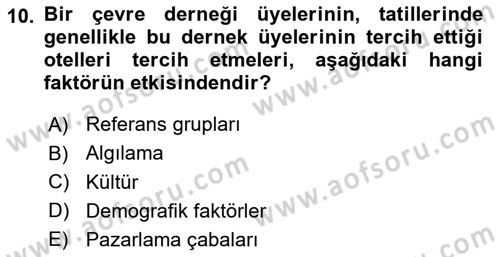Hizmet Tasarımı Dersi 2022 - 2023 Yılı (Vize) Ara Sınav Soruları 10. Soru