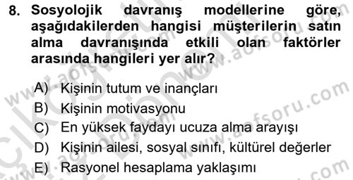 Hizmet Tasarımı Dersi 2022 - 2023 Yılı (Vize) Ara Sınav Soruları 8. Soru