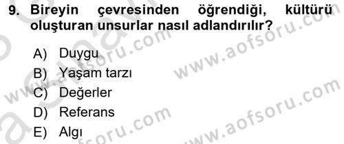 Hizmet Tasarımı Dersi Ara Sınavı Deneme Sınav Soruları 9. Soru