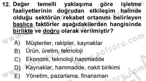 Hizmet Tasarımı Dersi 2022 - 2023 Yılı Yaz Okulu Sınav Soruları 12. Soru