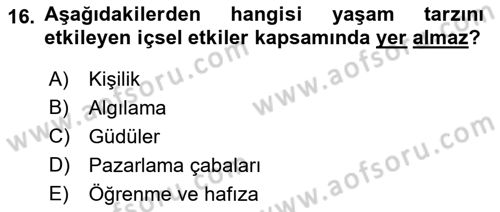 Hizmet Tasarımı Dersi Ara Sınavı Deneme Sınav Soruları 16. Soru