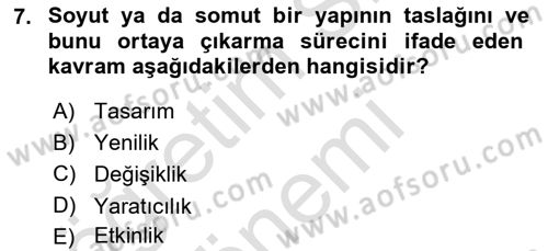 Hizmet Tasarımı Dersi Ara Sınavı Deneme Sınav Soruları 7. Soru