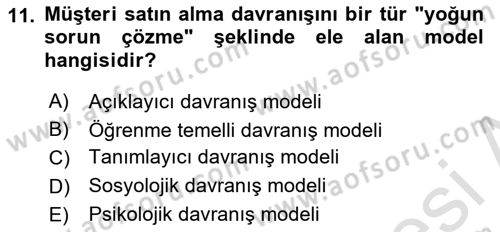 Hizmet Tasarımı Dersi 2024 - 2025 Yılı (Vize) Ara Sınav Soruları 11. Soru