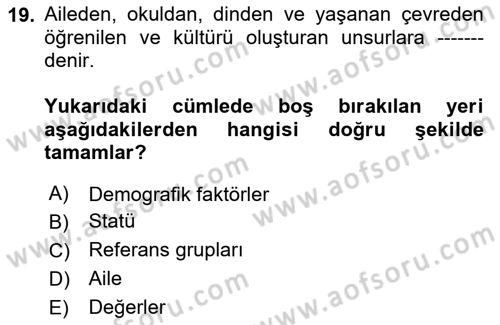 Hizmet Tasarımı Dersi Ara Sınavı Deneme Sınav Soruları 19. Soru