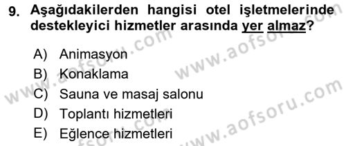 Hizmet Tasarımı Dersi Ara Sınavı Deneme Sınav Soruları 9. Soru
