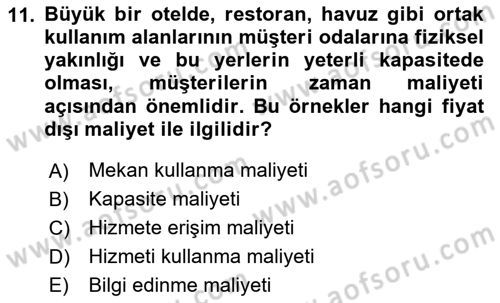 Hizmet Tasarımı Dersi 2024 - 2025 Yılı (Final) Dönem Sonu Sınav Soruları 11. Soru