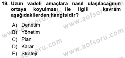 Hizmet Tasarımı Dersi 2024 - 2025 Yılı (Final) Dönem Sonu Sınav Soruları 19. Soru