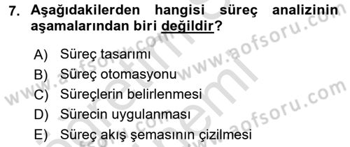 Hizmet Tasarımı Dersi 2024 - 2025 Yılı (Final) Dönem Sonu Sınav Soruları 7. Soru