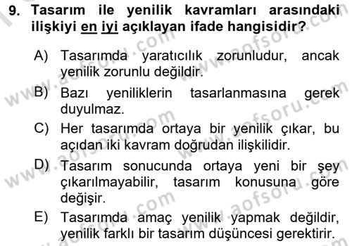 Hizmet Tasarımı Dersi 2024 - 2025 Yılı (Final) Dönem Sonu Sınav Soruları 9. Soru