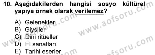 Destinasyon Yönetimi Dersi 2012 - 2013 Yılı (Vize) Ara Sınav Soruları 10. Soru