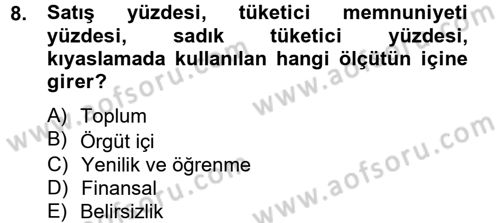Destinasyon Yönetimi Dersi 2012 - 2013 Yılı (Final) Dönem Sonu Sınav Soruları 8. Soru