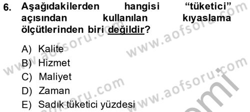 Destinasyon Yönetimi Dersi 2013 - 2014 Yılı (Final) Dönem Sonu Sınav Soruları 6. Soru