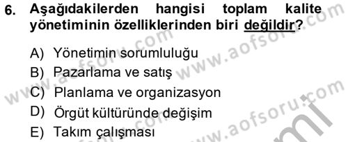 Destinasyon Yönetimi Dersi 2014 - 2015 Yılı (Final) Dönem Sonu Sınav Soruları 6. Soru