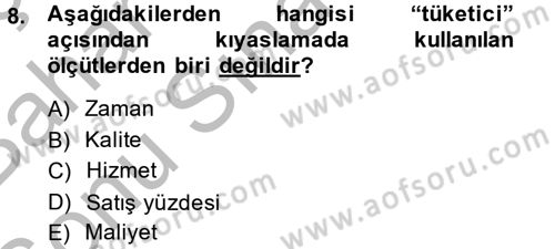 Destinasyon Yönetimi Dersi 2014 - 2015 Yılı (Final) Dönem Sonu Sınav Soruları 8. Soru