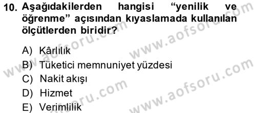 Destinasyon Yönetimi Dersi 2014 - 2015 Yılı Tek Ders Sınav Soruları 10. Soru