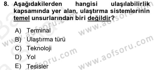 Destinasyon Yönetimi Dersi 2015 - 2016 Yılı (Vize) Ara Sınav Soruları 8. Soru