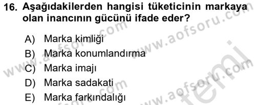 Destinasyon Yönetimi Dersi 2015 - 2016 Yılı (Final) Dönem Sonu Sınav Soruları 16. Soru