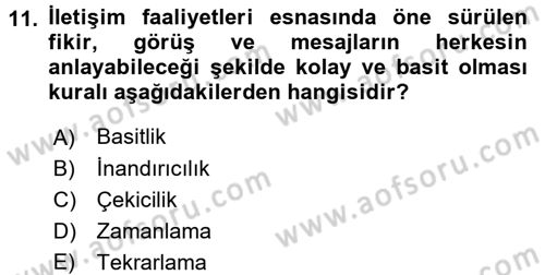 Destinasyon Yönetimi Dersi 2015 - 2016 Yılı Tek Ders Sınav Soruları 11. Soru