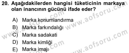 Destinasyon Yönetimi Dersi 2016 - 2017 Yılı 3 Ders Sınav Soruları 20. Soru
