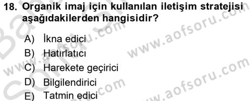 Destinasyon Yönetimi Dersi 2016 - 2017 Yılı (Final) Dönem Sonu Sınav Soruları 18. Soru