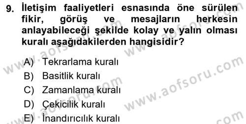 Destinasyon Yönetimi Dersi 2016 - 2017 Yılı (Final) Dönem Sonu Sınav Soruları 9. Soru