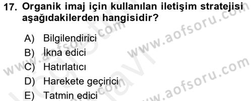 Destinasyon Yönetimi Dersi 2017 - 2018 Yılı 3 Ders Sınav Soruları 17. Soru