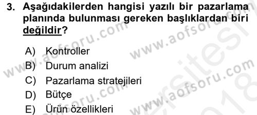 Destinasyon Yönetimi Dersi 2017 - 2018 Yılı (Final) Dönem Sonu Sınav Soruları 3. Soru