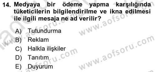 Destinasyon Yönetimi Dersi 2020 - 2021 Yılı Yaz Okulu Sınav Soruları 14. Soru