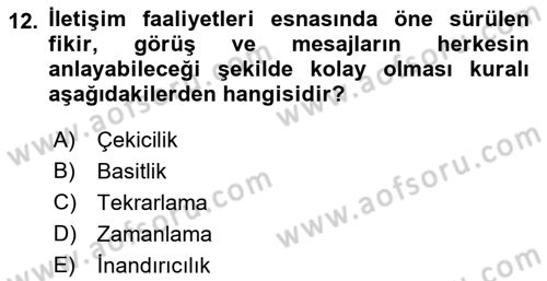 Destinasyon Yönetimi Dersi 2022 - 2023 Yılı Yaz Okulu Sınav Soruları 12. Soru