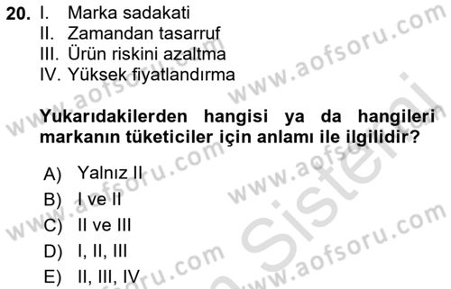 Destinasyon Yönetimi Dersi 2022 - 2023 Yılı Yaz Okulu Sınav Soruları 20. Soru