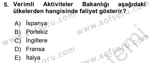Destinasyon Yönetimi Dersi 2022 - 2023 Yılı Yaz Okulu Sınav Soruları 5. Soru