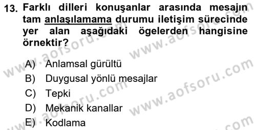 Destinasyon Yönetimi Dersi 2023 - 2024 Yılı Yaz Okulu Sınav Soruları 13. Soru