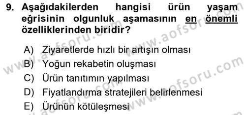 Destinasyon Yönetimi Dersi 2023 - 2024 Yılı Yaz Okulu Sınav Soruları 9. Soru