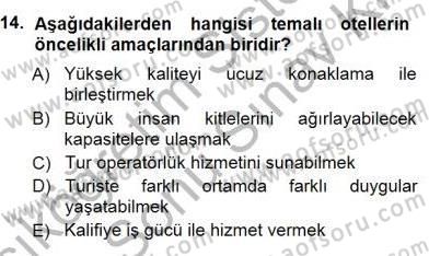 Turistik Alanlarda Mekan Tasarımı Dersi 2012 - 2013 Yılı (Final) Dönem Sonu Sınav Soruları 14. Soru