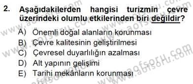 Turistik Alanlarda Mekan Tasarımı Dersi 2012 - 2013 Yılı (Final) Dönem Sonu Sınav Soruları 2. Soru