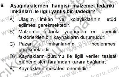 Turistik Alanlarda Mekan Tasarımı Dersi 2012 - 2013 Yılı (Final) Dönem Sonu Sınav Soruları 6. Soru