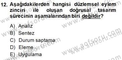 Turistik Alanlarda Mekan Tasarımı Dersi 2014 - 2015 Yılı (Vize) Ara Sınav Soruları 12. Soru
