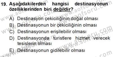 Turistik Alanlarda Mekan Tasarımı Dersi 2014 - 2015 Yılı (Vize) Ara Sınav Soruları 19. Soru