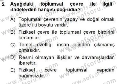 Turistik Alanlarda Mekan Tasarımı Dersi 2014 - 2015 Yılı (Vize) Ara Sınav Soruları 5. Soru