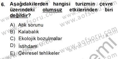 Turistik Alanlarda Mekan Tasarımı Dersi 2014 - 2015 Yılı (Vize) Ara Sınav Soruları 6. Soru