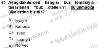Turistik Alanlarda Mekan Tasarımı Dersi 2014 - 2015 Yılı (Final) Dönem Sonu Sınav Soruları 12. Soru