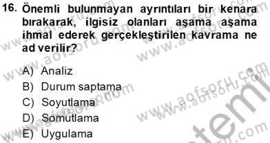 Turistik Alanlarda Mekan Tasarımı Dersi 2014 - 2015 Yılı (Final) Dönem Sonu Sınav Soruları 16. Soru