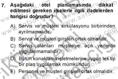 Turistik Alanlarda Mekan Tasarımı Dersi 2014 - 2015 Yılı (Final) Dönem Sonu Sınav Soruları 7. Soru
