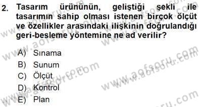 Turistik Alanlarda Mekan Tasarımı Dersi 2015 - 2016 Yılı (Vize) Ara Sınav Soruları 2. Soru