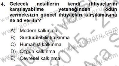Turistik Alanlarda Mekan Tasarımı Dersi 2015 - 2016 Yılı (Vize) Ara Sınav Soruları 4. Soru