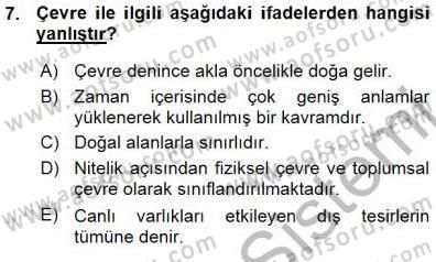 Turistik Alanlarda Mekan Tasarımı Dersi 2015 - 2016 Yılı (Vize) Ara Sınav Soruları 7. Soru
